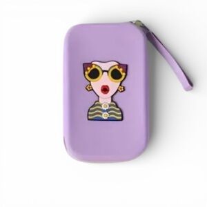 Purple Cartoon Character Cosmetics/Accessories Pouch NWT
